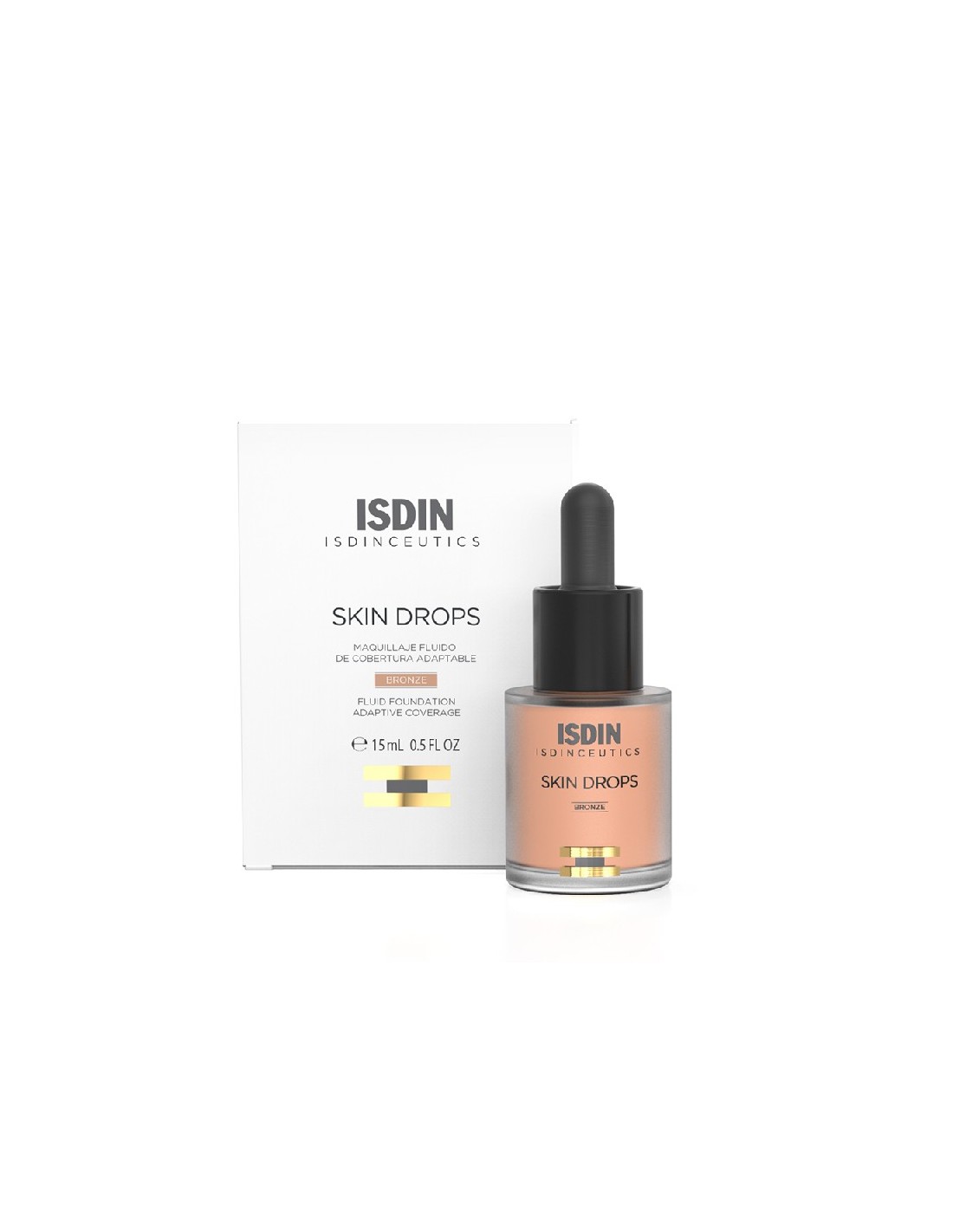 Isdin Isdinceutics maquillaje liquido skin drop color bronce 15ml. – Derma  Express MX
